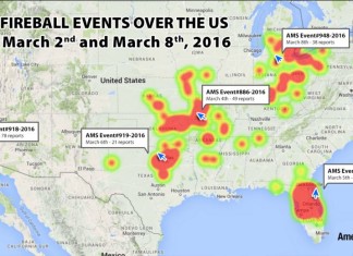 increased fireball activity march 2016, fireball activity increases in march 2016, massive increase in fireball activity march 2016, fireball events increase us, us fireball events increase march 2016, 6 major fireball events March 2016, While March is known for being quiet, 6 major meteor events have lit up the US sky. And nobody knows why. So What is going on wih all these meteor showers?, Rate of meteor fireballs over US so far in 2016 is DOUBLE that of 2015