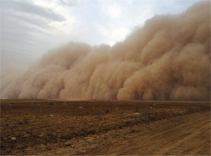 Apocalyptical sandstorm engulfs Hafr AlBatin, Saudi Arabia Strange