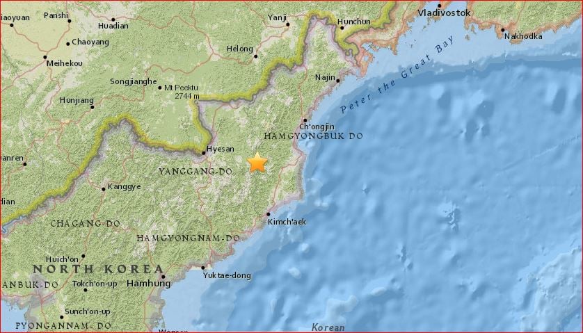 m5.3 earthquake after nuclear test north korea, nuclear test north korea, nuclear test north korea september 2016, nuclear test north korea september 9 2016