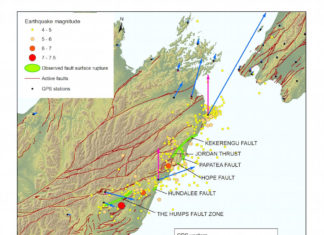 New Zealand Quake Ruptured 6 Faults, 6 faults ruptured after NZ earthquake, A new map reveals that six faults ruptured during the Nov. 14 Kaikoura earthquake in New Zealand. The magnitude-7.8 quake ruptured at least four faults along the coast, as well as two inland