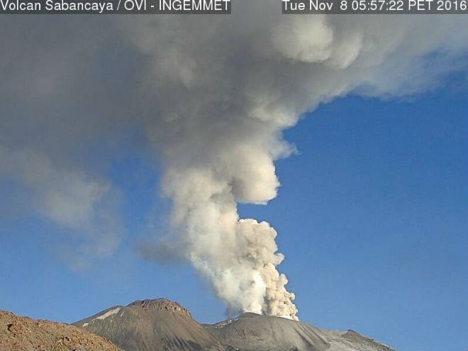 sabancaya volcano, sabancaya volcano eruption, sabancaya volcano eruption nov 2016, sabancaya volcano erupts after 18 years, sabancaya volcano explodes twice nov 2016
