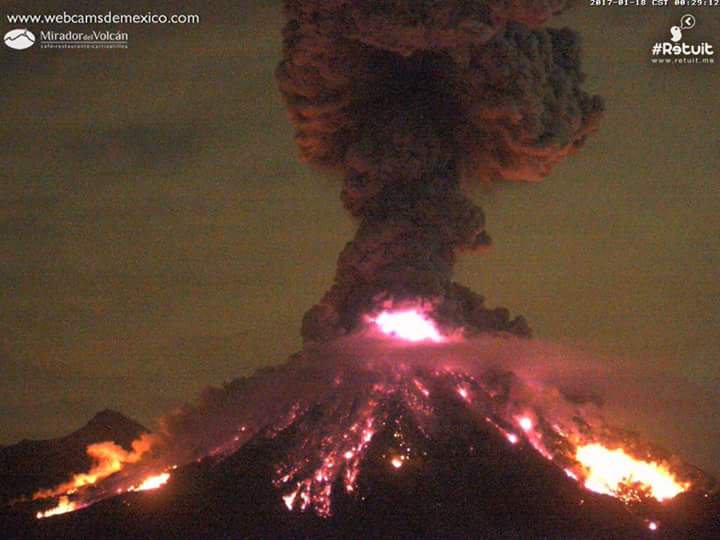 colima eruption january 18 2017, colima eruption january 18 2017 video, colima eruption january 18 2017 pictures