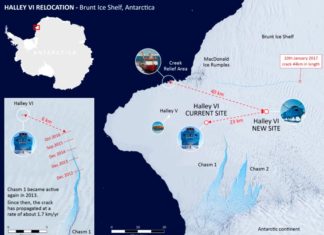 crack british antarctic survey, British Antarctic survey has to leave Antarctica because of cracks, crack antarctica, antarctica cracks BAS, BAS crack close down base, Halle-6, a station of the British Antarctic Survey (BAS) will remain closed during the Antarctic winter as a huge crack was newly discovered around