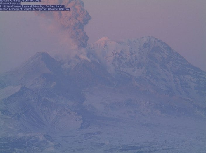 sheveluch eruption, sheveluch eruption february 24 2017, sheveluch eruption february 2017, sheveluch eruption pictures, sheveluch eruption video