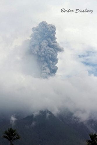 sinabung volcano, sinabung volcano march 2017, sinabung volcano video