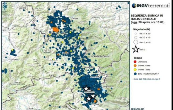 More than 65,5000 earthquakes hit Central Italy since August 2016, 65000 earthquake central italy swarm, 