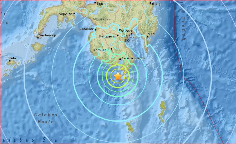 M6.8 earthquake philippines april 28 2017
