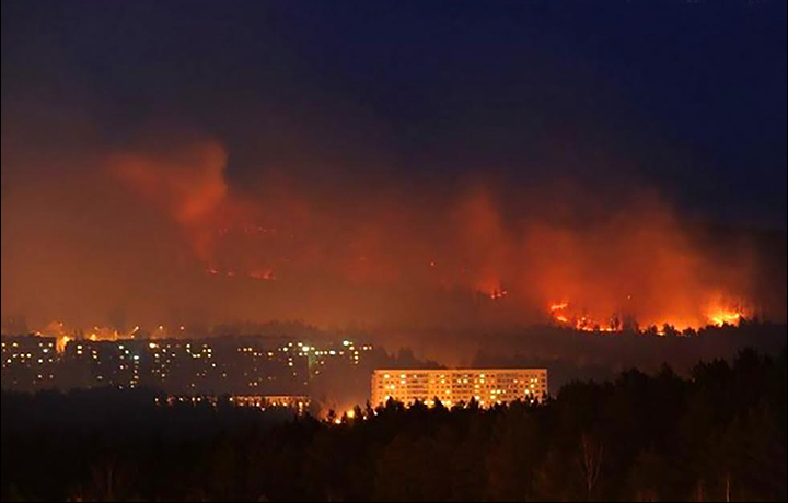 Russian nuclear closed town on fire, nuclear town fire russia, russian nuclear town fire pictures, russian nuclear town fire pictures video