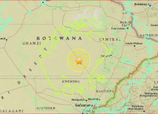 earthquake botswana april 3 2017, M6.5 earthquake botswana april 3 2017, strong earthquake botswana april 3 2017