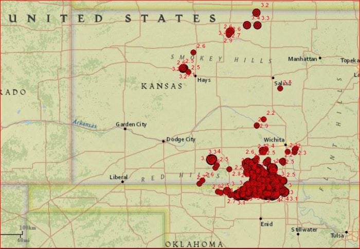 earthquake kansas april 2017, A M3.4 earthquake hit  Mankato, Kansas on April 4, 2017