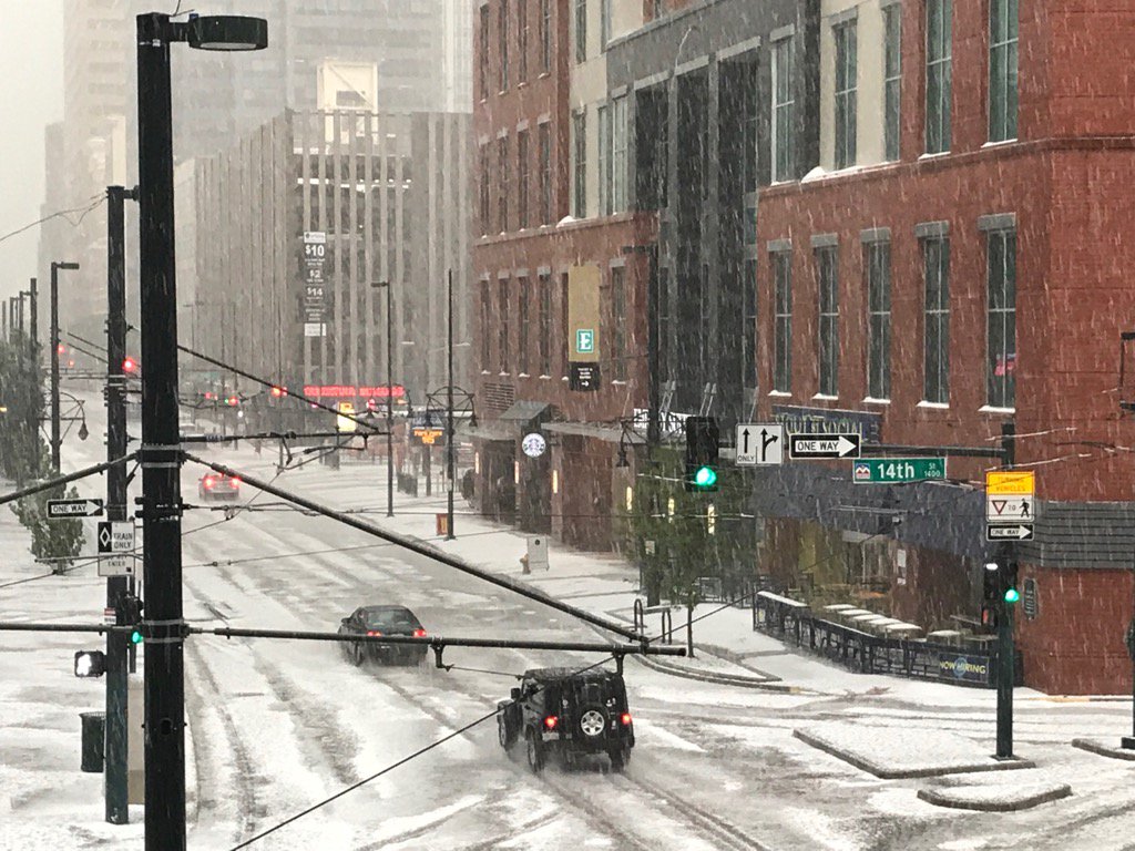 denver hailstorm, denver hailstorm video, denver hailstorm may 8 2017, Massive hail storm pits a white blanket on downtown Denver., 