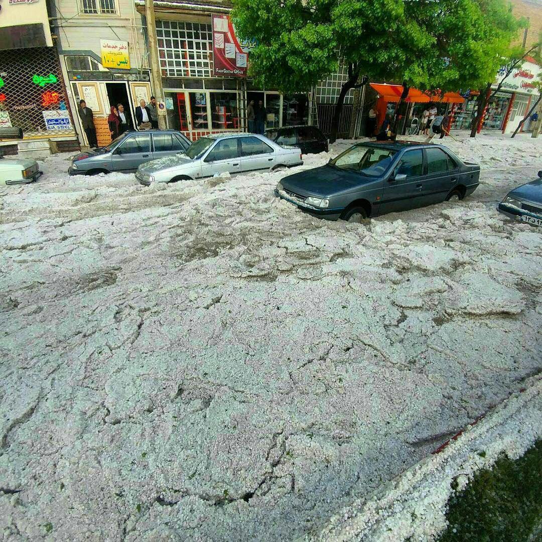 iran hailstorm, iran hailstorm pitures, iran hailstorm video, unprecedent iran hailstorm may 2017