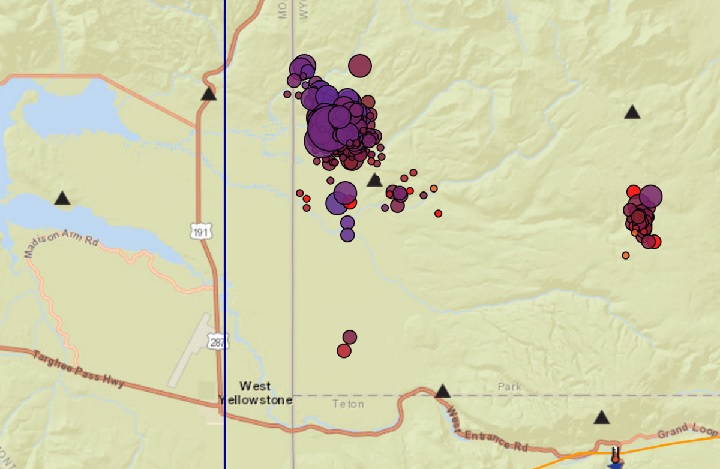 earthquake swarm yellowstone june 2017, earthquake swarm yellowstone june 2017 map, More than 460 earthquakes recorded so far in Yellowstone Park swarm, 