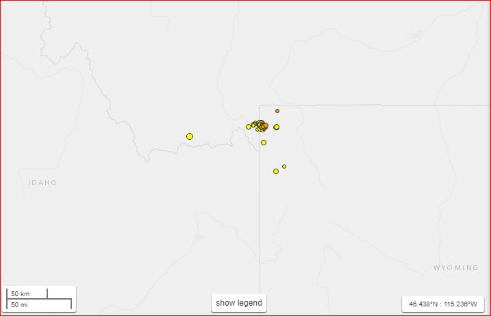 201 earthquake hit west yellowstone, new earthquake swarm yellowstone july 2017, earthquake swarm yellowstone july 2017, A NEW earthquake swarm is currently rattling Yellowstone with more than 201 quakes in one week recorded near Yellowstone West