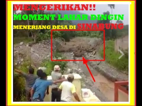 lahar sinabung volcano indonesia video, Apocalyptical lahar destroys 20 houses after the eruption of Sinabung volcano in Indonesia in 2017