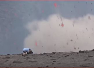 volcano eruption vanuatu video, This incredible video shows a cameraman being nearly blown off the edge of erupting Mt Yasur volcano on Tanna Island, Vanuatu on July 16, 2017, Incredible footage has emerged of a cameraman being nearly blown off the edge of an exploding volcano.