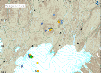 Two strong earthquakes hit bardarbunga volcano on August 27 2017, Bardarbunga seismic unrest