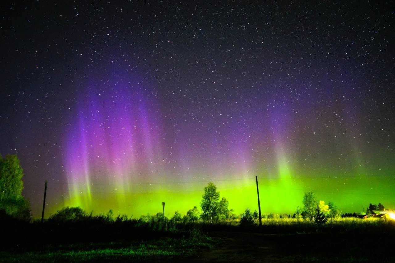 Blue purple and green aurora on September 16 2017, northern lights september 2017, amazing northern lights september 2017