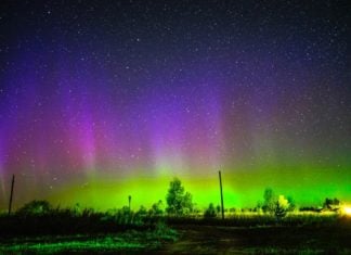 Blue purple and green aurora on September 16 2017, northern lights september 2017, amazing northern lights september 2017