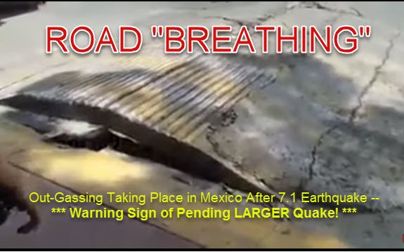 road breathing mexico earthquake, road breathing mexico earthquake video, road breathing mexico earthquake picture, The road started breathing in Mexico after the M7.1 earthquake on September 19 2017