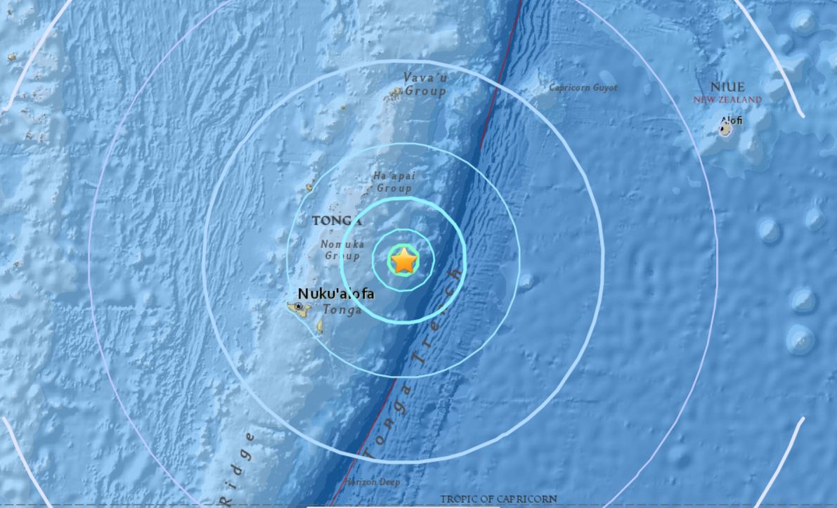 M6.0 earthquake hits Tonga, M6.0 earthquake hits Tonga on October 18 2017, M6.0 earthquake hits Tonga on October 18 2017 map, M6.0 earthquake hits Tonga on October 18 2017 tsunami