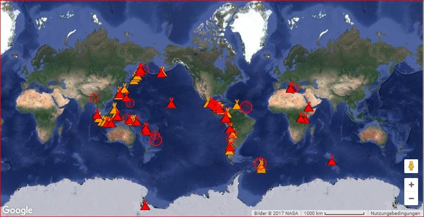 current erupting volcanoes october 2017, current eruptions, map current volcanic eruptions, current volcanic eruptions