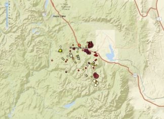 Earthquake swarm hits Mammoth Lakes, Earthquake swarm hits Mammoth Lakes october 2017, Earthquake swarm hits Mammoth Lakes map