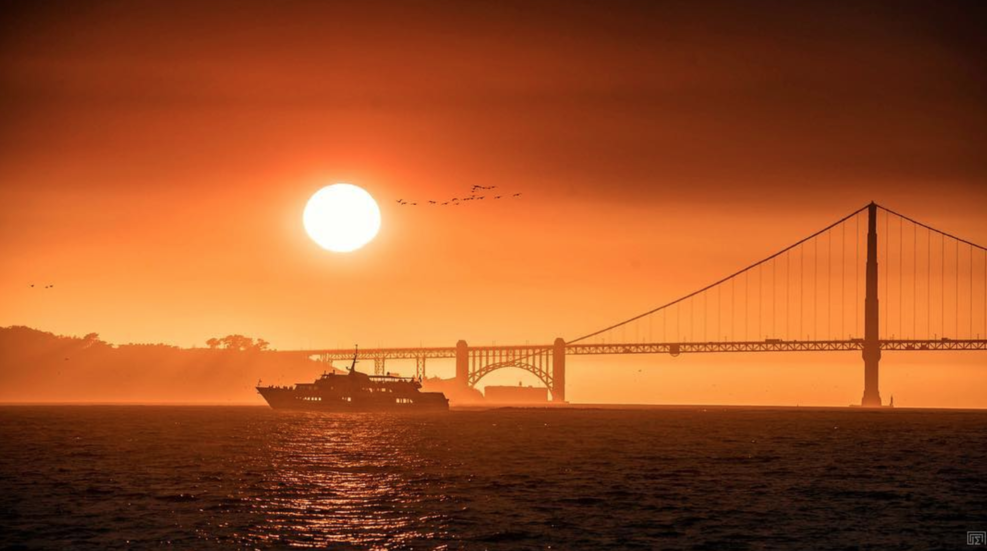 As the North Bay wildfires burned, the skies around the Bay Area were marked by tragically striking sunsets and dramatic orange skies.