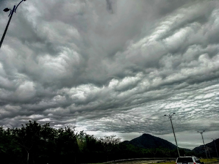 Apocalyptic undulatus asperatus cloud over Brazil on October 4 2017