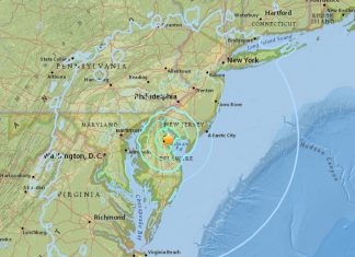 M4.1 earthquake hits delaware, earthquake delaware nove 30 2017, M5.1 earthquake downgraded to M4.1 tremor hits near Dover, Delaware on Nov. 30
