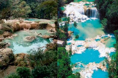 The Cascadas de Agua Azul waterfall in Chiapas, Mexico has completely disappeared overnight
