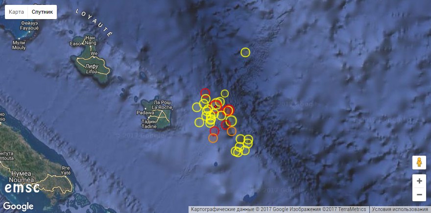 Swarm of earthquakes in New Caledonia on November 19 2017, new caledonia earthquake, strong earthquakes new caledonia nov 19