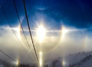 sun halo whitefish montana, sun halo whitefish montana pictures, Complex sun halo appears over Whitefish, Montana on December 7 2017
