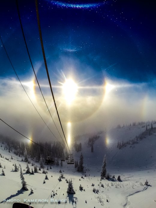 sun halo whitefish montana, sun halo whitefish montana pictures, Complex sun halo appears over Whitefish, Montana on December 7 2017