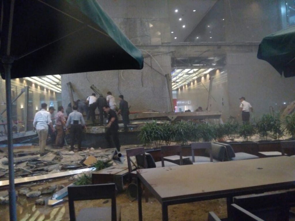 More than 70 injured after walkway at Indonesia Stock Exchange building collapses