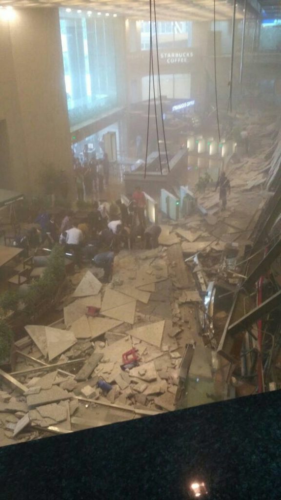 More than 70 injured after walkway at Indonesia Stock Exchange building collapses