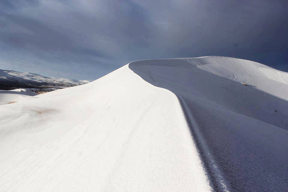 snow covers sahara desert in Algeria on January 7 2018, sahara snow algeria, sahara snow algeria video, sahara snow algeria january 2018, sahara snow algeria video