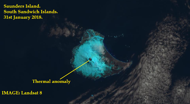 Volcanic activity reported inside the crater of Mount Michael Volcano in the South Sandwich Islands in february 2018, eruption mount michael saunders island south sandwich islands, volcano eruption south sandwich islands february 2018, volcanic eruption Saunders Island february 2018, 