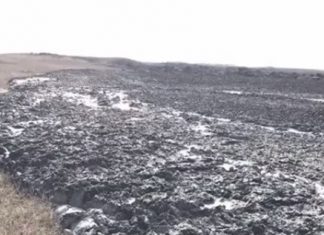 mud volcano erupts in russia