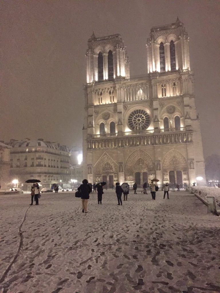 paris snow, paris under snow, snow paris, snow paris february 2018