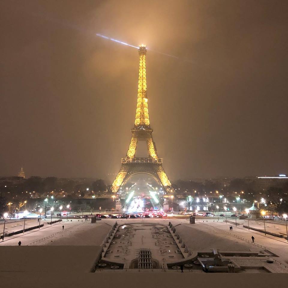 paris snow, paris under snow, snow paris, snow paris february 2018