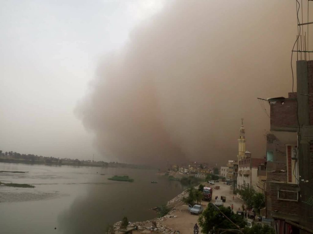 egypt sandstorm, egypt sandstorm pictures, egypt sandstorm video, orange sky egypt sandstorm
