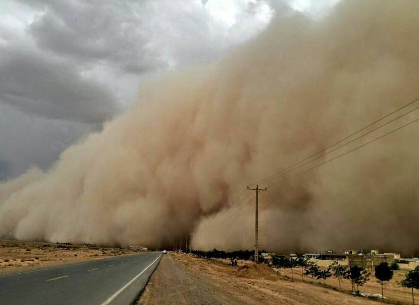 iran sandstorm, iran sandstorm april 2018, Yazd sandstorm in Iran