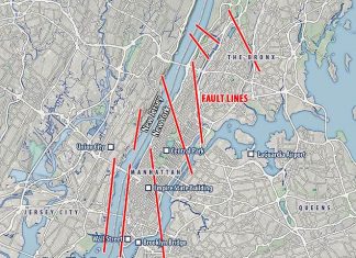 new york earthquake fault lines map, fault lines in New york, New york overdue for big earthquake