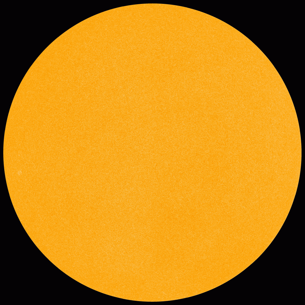 sun without sunspots 2018, solar minimum no sunspots, blank sun may 4 2018, solar minimum, 