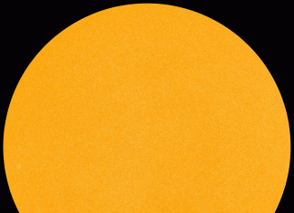 sun without sunspots 2018, solar minimum no sunspots, blank sun may 4 2018, solar minimum,