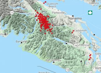 earthquake swarm vancouver island, earthquake swarm vancouver island june 2018, earthquake swarm vancouver island june 20 2018