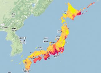 Japan national seismic hazard map 2018, earthquake risk 2018, japan earthquake risk map, japan earthquake risk increases significantly