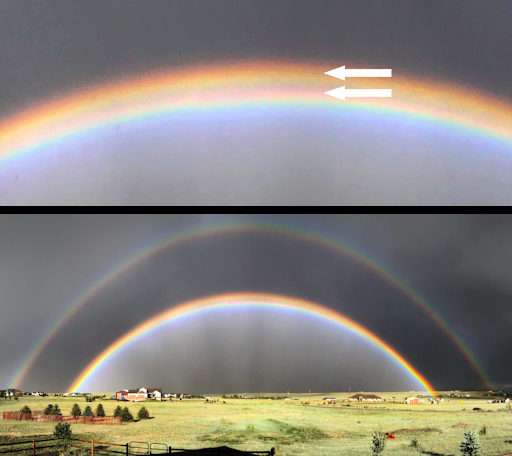 twinned rainbow, rare twinned rainbow, twinned and double rainbow