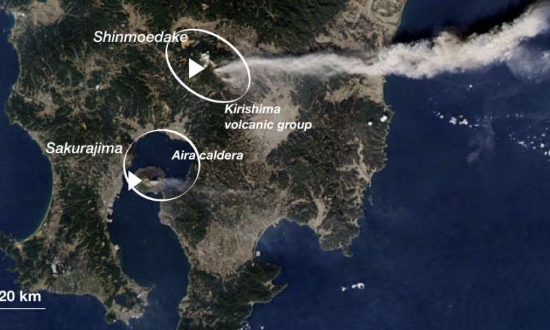 Study finds deep subterranean connection between two Japan volcanoes